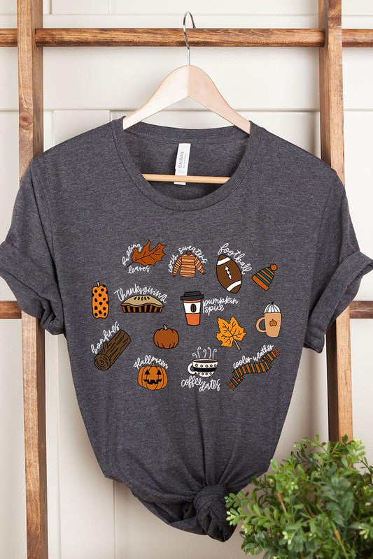 FALL DOODLE UNISEX SHORT SLEEVE