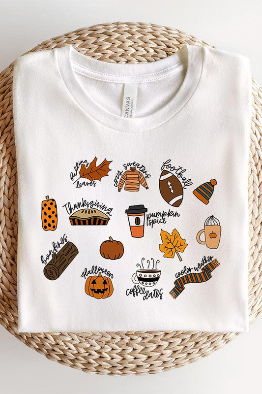 FALL DOODLE UNISEX SHORT SLEEVE