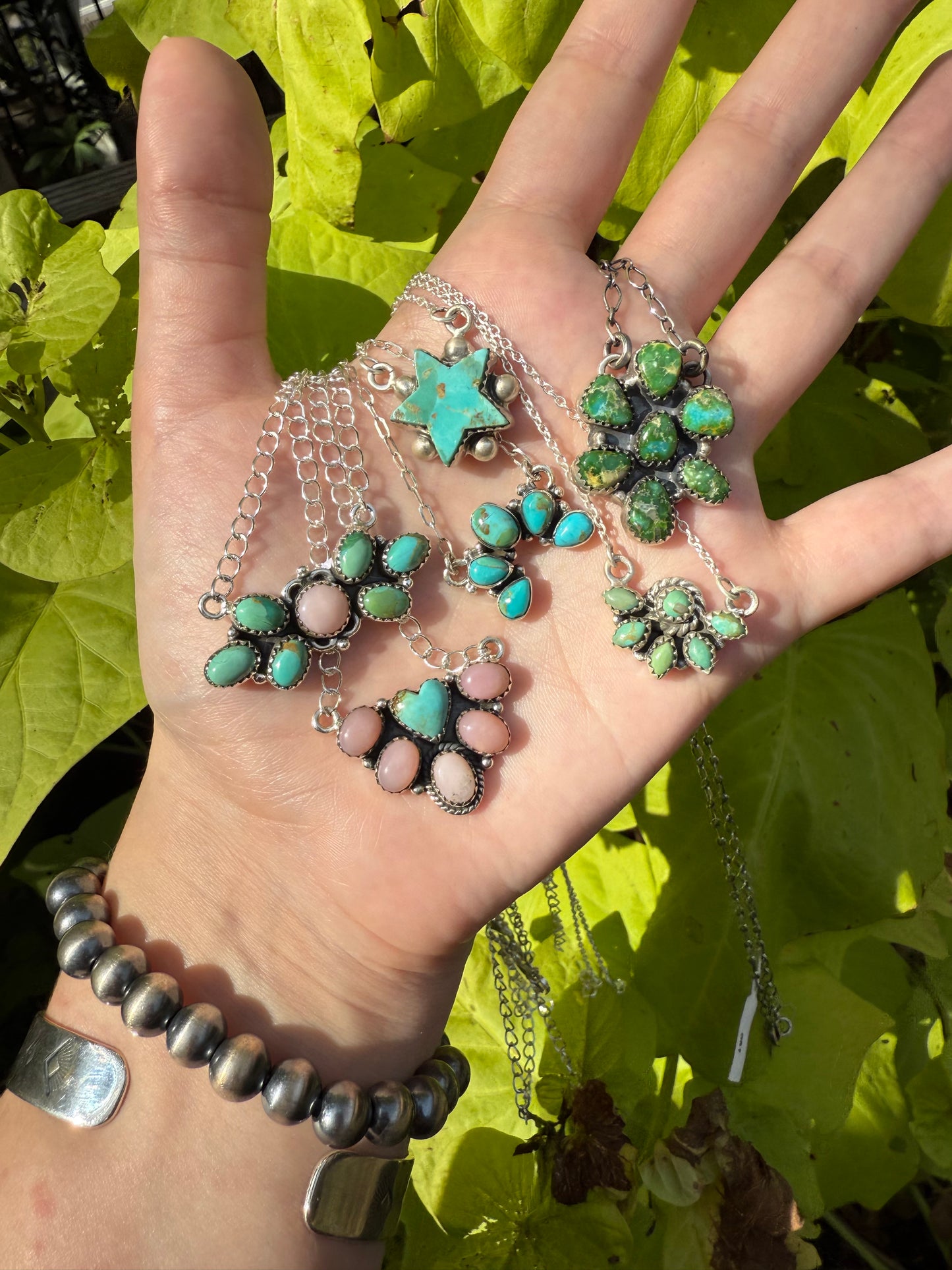 Turquoise Star Sterling Silver Necklace