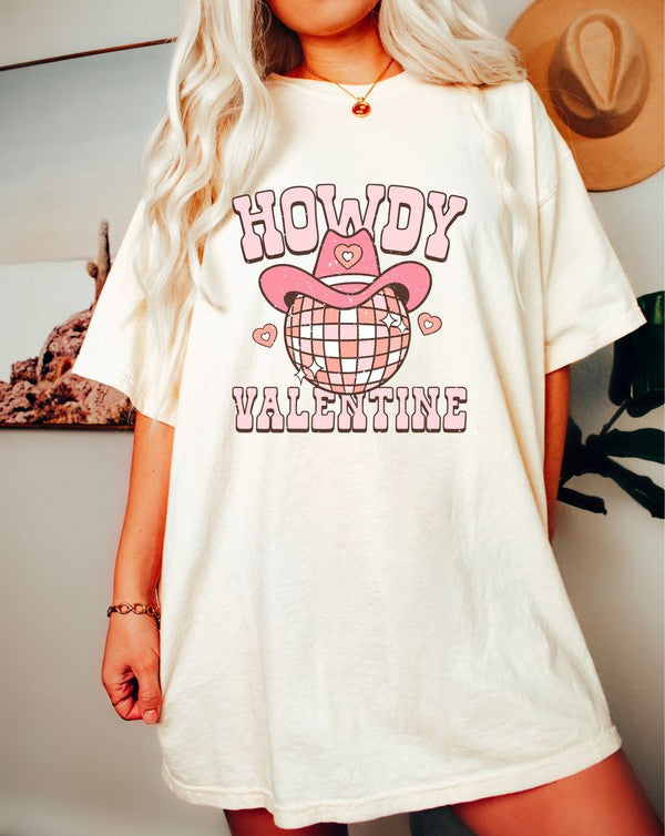 Howdy Valentine Disco Ball Graphic Tee