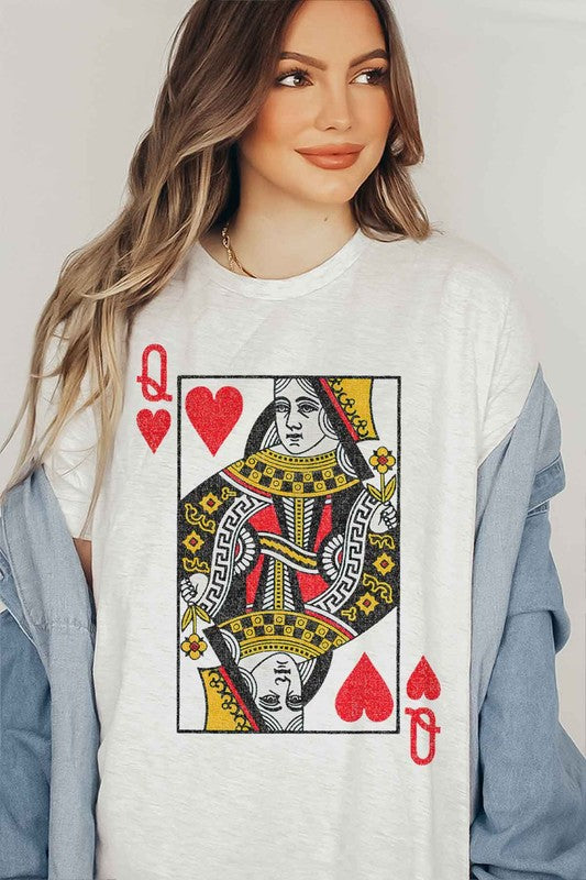 QUEEN OF HEARTS GRAPHIC TEE