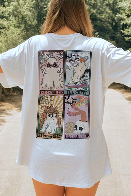 HALLOWEEN GHOSTS TAROT CARDS UNISEX SHORT SLEEVE