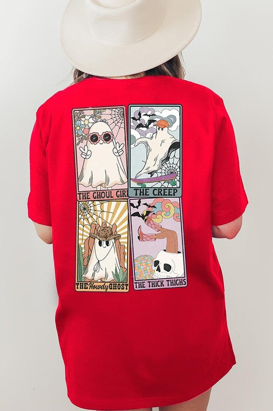 HALLOWEEN GHOSTS TAROT CARDS UNISEX SHORT SLEEVE