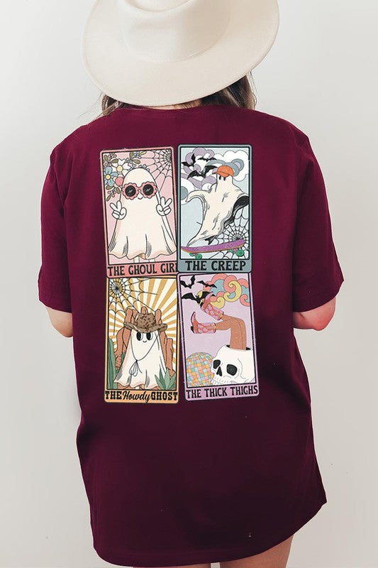 HALLOWEEN GHOSTS TAROT CARDS UNISEX SHORT SLEEVE