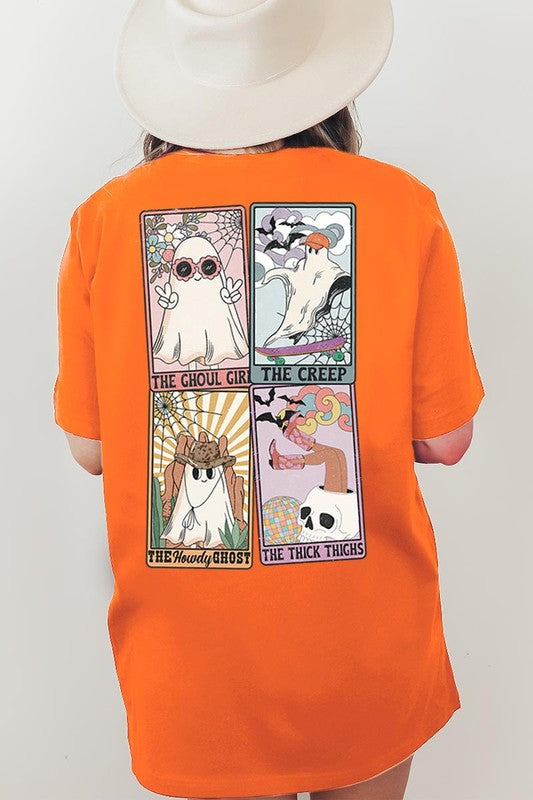 HALLOWEEN GHOSTS TAROT CARDS UNISEX SHORT SLEEVE