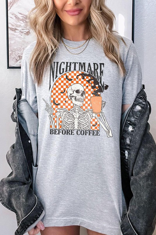 NIGHTMARE BEFORE COFFEE, UNISEX SHORT SLEEVE