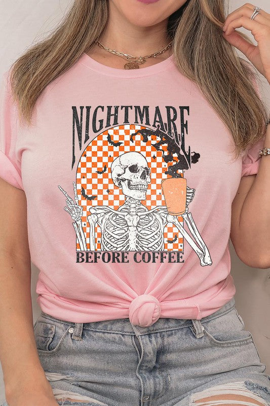 NIGHTMARE BEFORE COFFEE, UNISEX SHORT SLEEVE