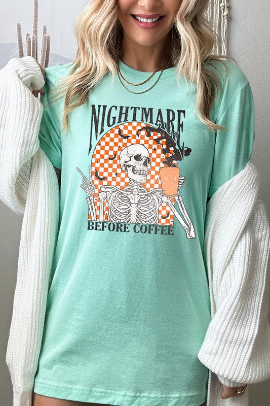 NIGHTMARE BEFORE COFFEE, UNISEX SHORT SLEEVE