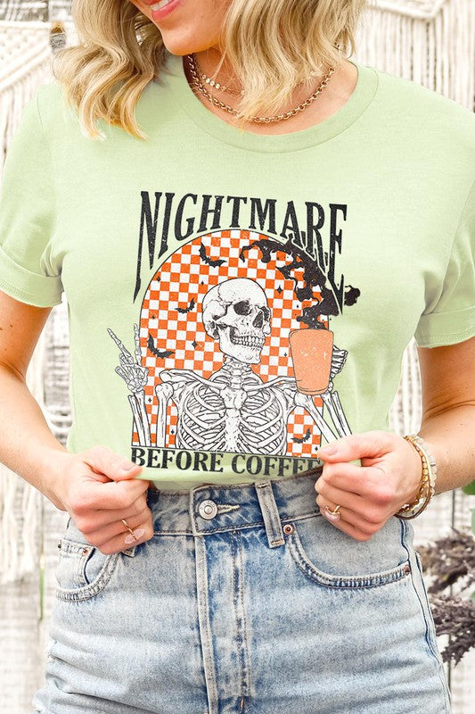 NIGHTMARE BEFORE COFFEE, UNISEX SHORT SLEEVE