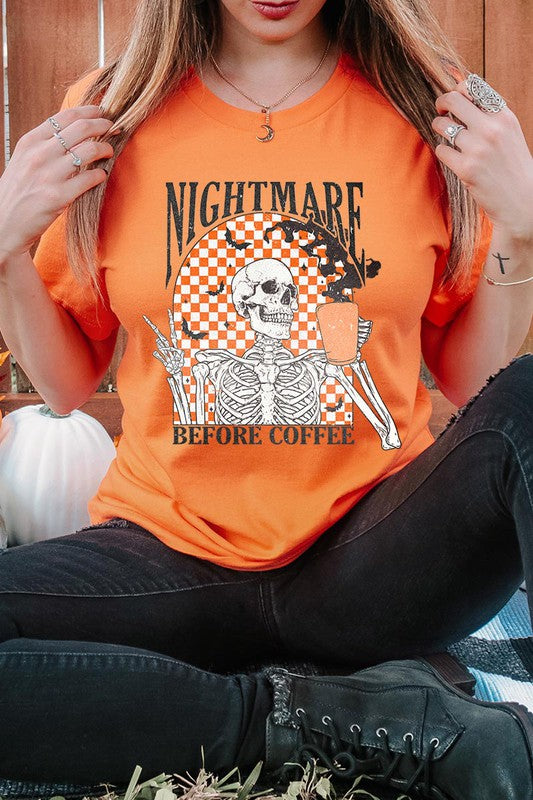 NIGHTMARE BEFORE COFFEE, UNISEX SHORT SLEEVE