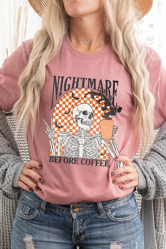 NIGHTMARE BEFORE COFFEE, UNISEX SHORT SLEEVE