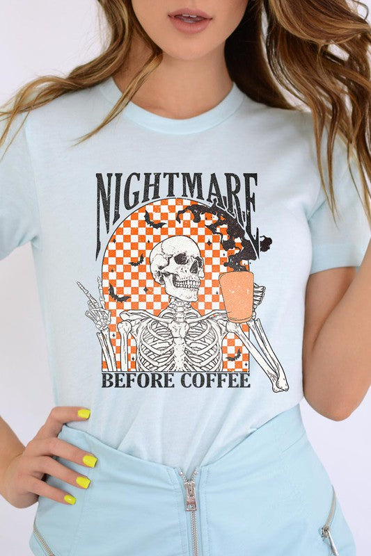 NIGHTMARE BEFORE COFFEE, UNISEX SHORT SLEEVE