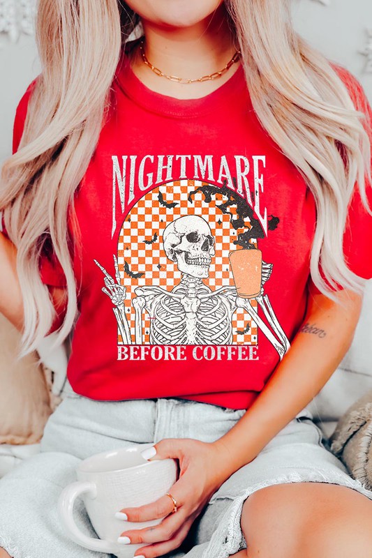 NIGHTMARE BEFORE COFFEE, UNISEX SHORT SLEEVE