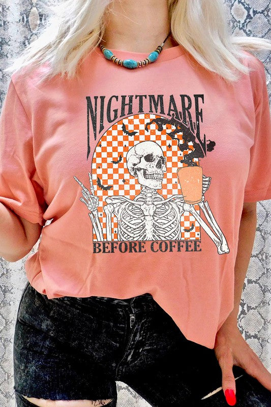 NIGHTMARE BEFORE COFFEE, UNISEX SHORT SLEEVE