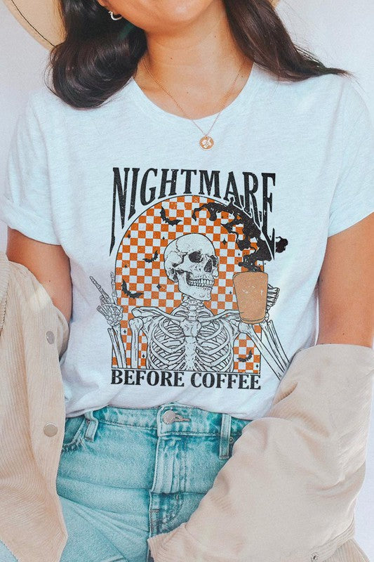 NIGHTMARE BEFORE COFFEE, UNISEX SHORT SLEEVE