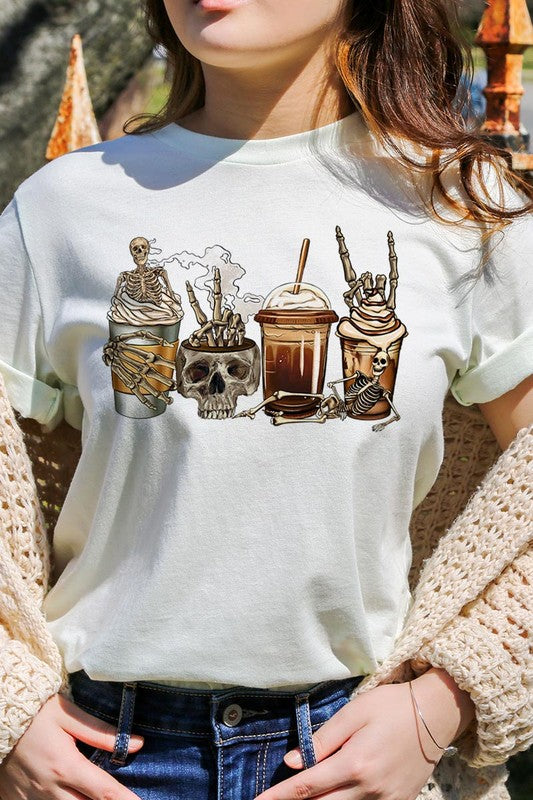 SKELETON COFFEE CUPS UNISEX SHORT SLEEVE