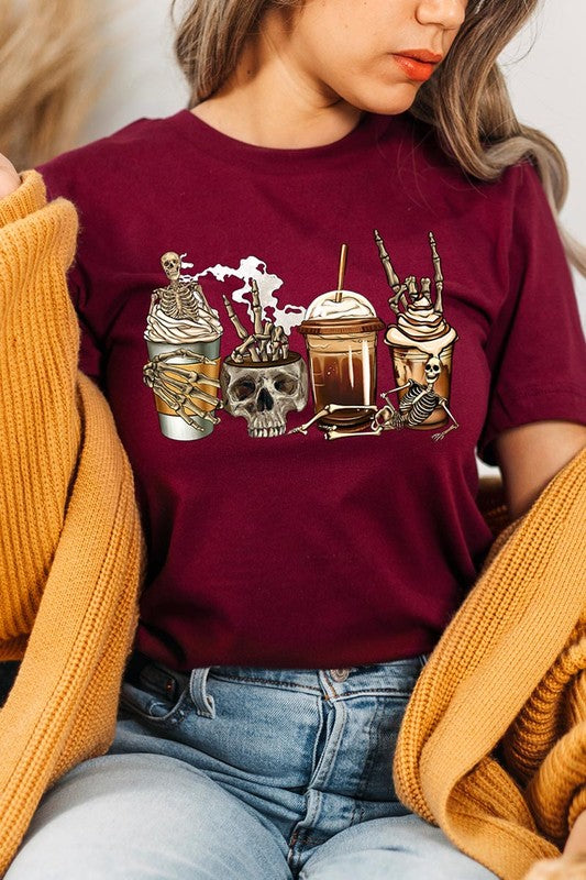 SKELETON COFFEE CUPS UNISEX SHORT SLEEVE