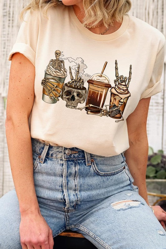 SKELETON COFFEE CUPS UNISEX SHORT SLEEVE