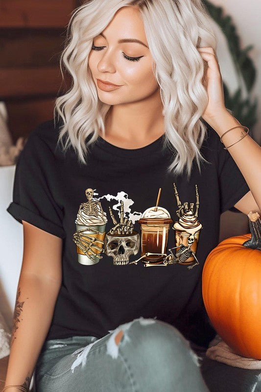 SKELETON COFFEE CUPS UNISEX SHORT SLEEVE