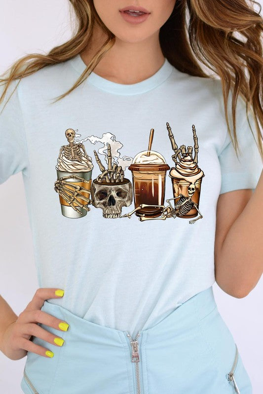 SKELETON COFFEE CUPS UNISEX SHORT SLEEVE