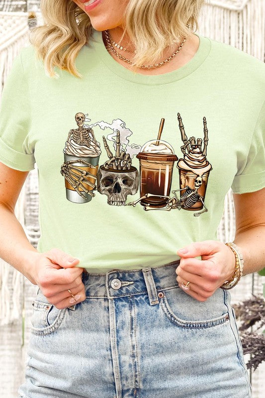 SKELETON COFFEE CUPS UNISEX SHORT SLEEVE