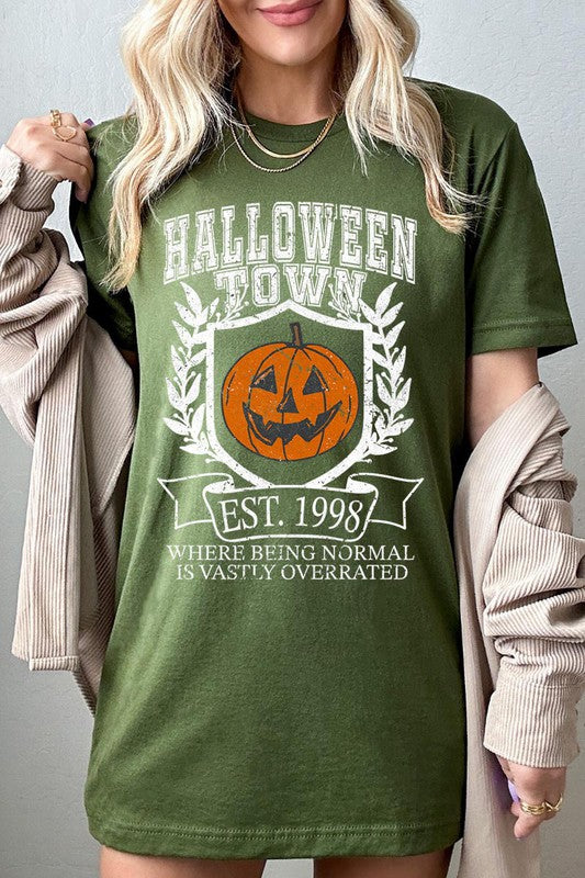 HALLOWEEN TOWN OVERRATED UNISEX SHORT SLEEVE TSHIRT