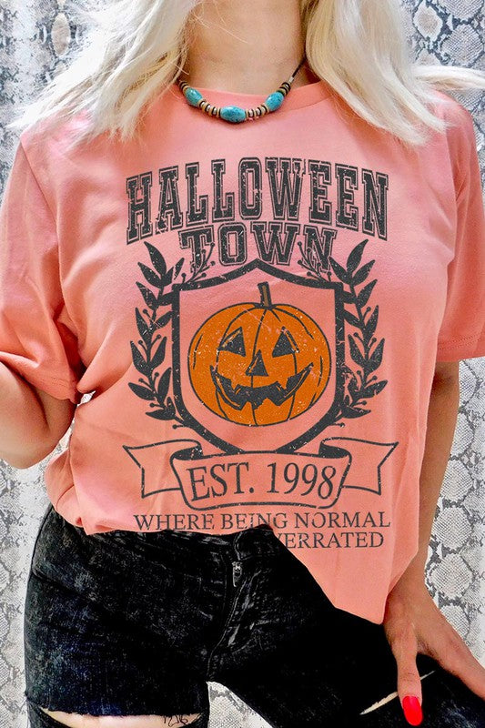 HALLOWEEN TOWN OVERRATED UNISEX SHORT SLEEVE TSHIRT