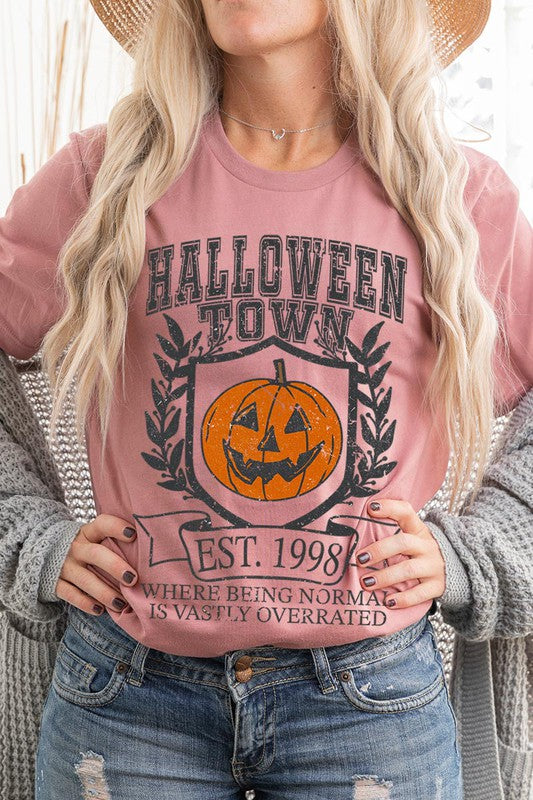 HALLOWEEN TOWN OVERRATED UNISEX SHORT SLEEVE TSHIRT