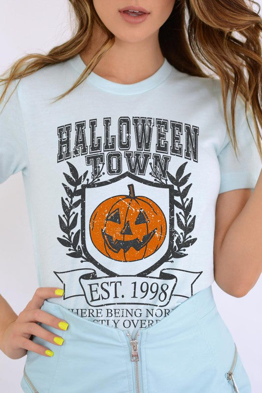 HALLOWEEN TOWN OVERRATED UNISEX SHORT SLEEVE TSHIRT