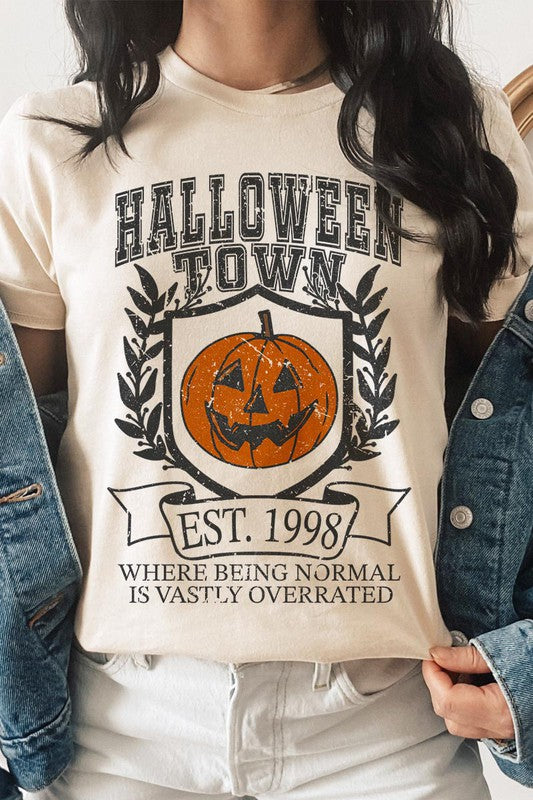 HALLOWEEN TOWN OVERRATED UNISEX SHORT SLEEVE TSHIRT