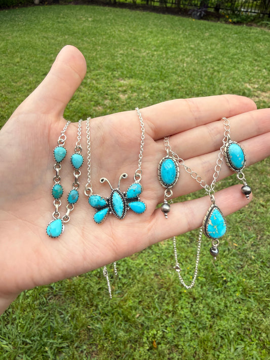 Whitewater Turquoise Sterling Silver 925 Necklace