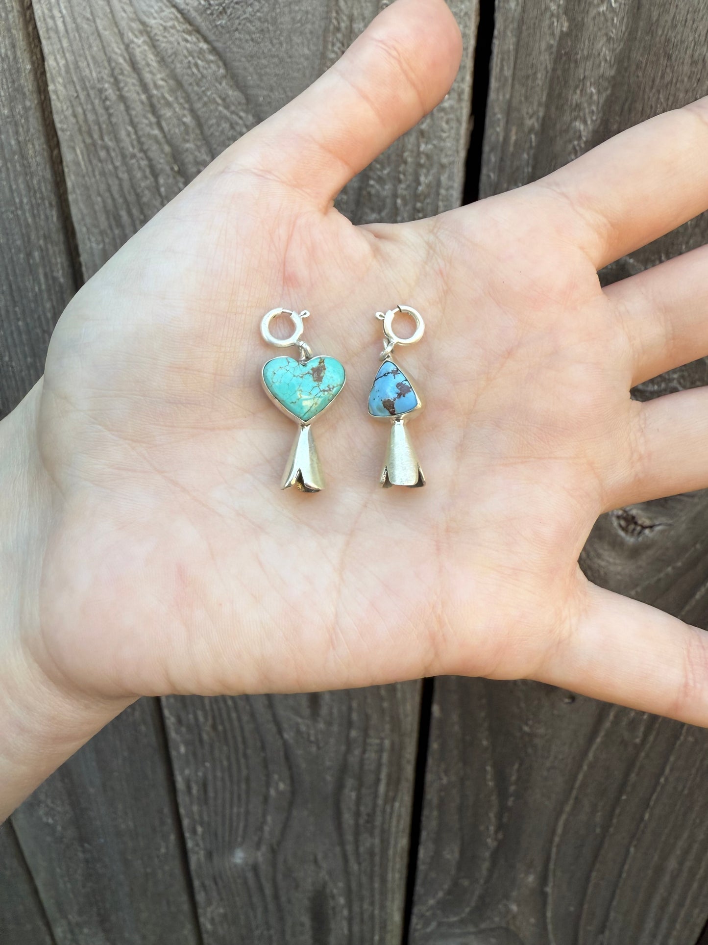 Squash Horn Blossom Sterling Silver Charm