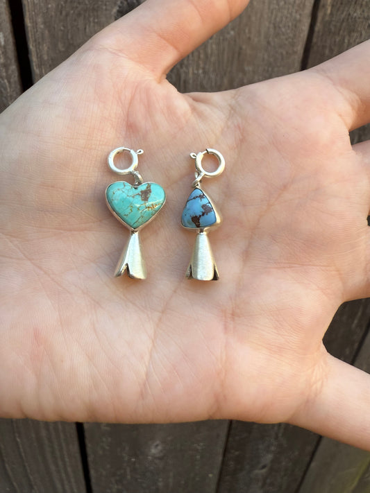 Squash Horn Blossom Sterling Silver Charm