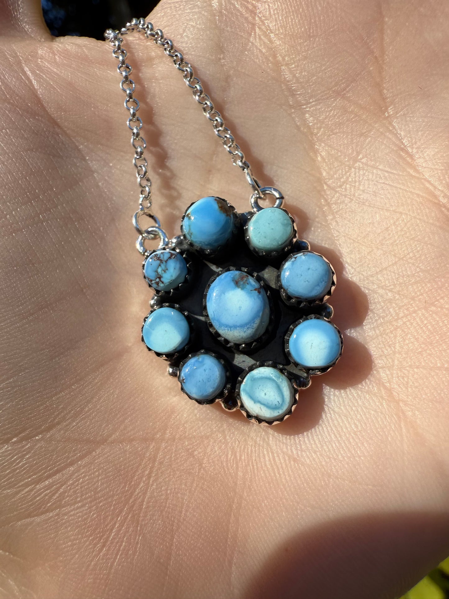 Golden Hills Full Flower Sterling Silver Necklace