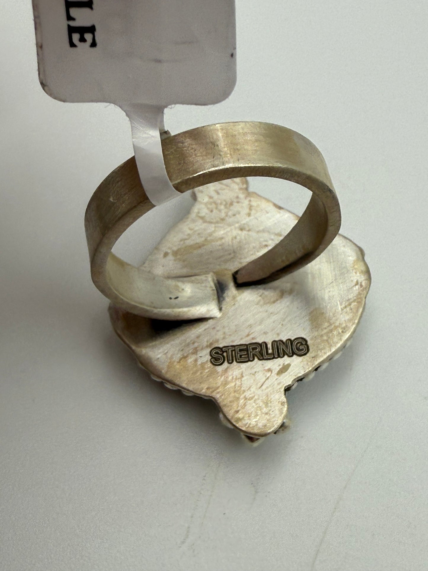 Cotton Candy Turquoise Sterling Silver Adjustable Ring