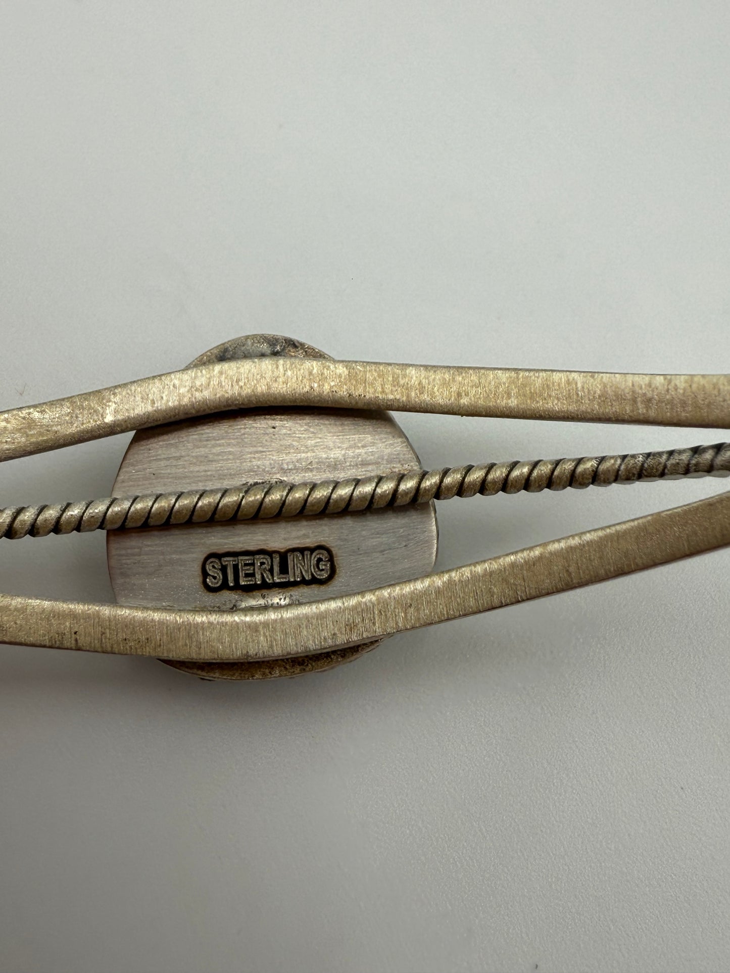 Sonoran Gold & Whitewater Turquoise Statement Rope Style Sterling Silver Cuff