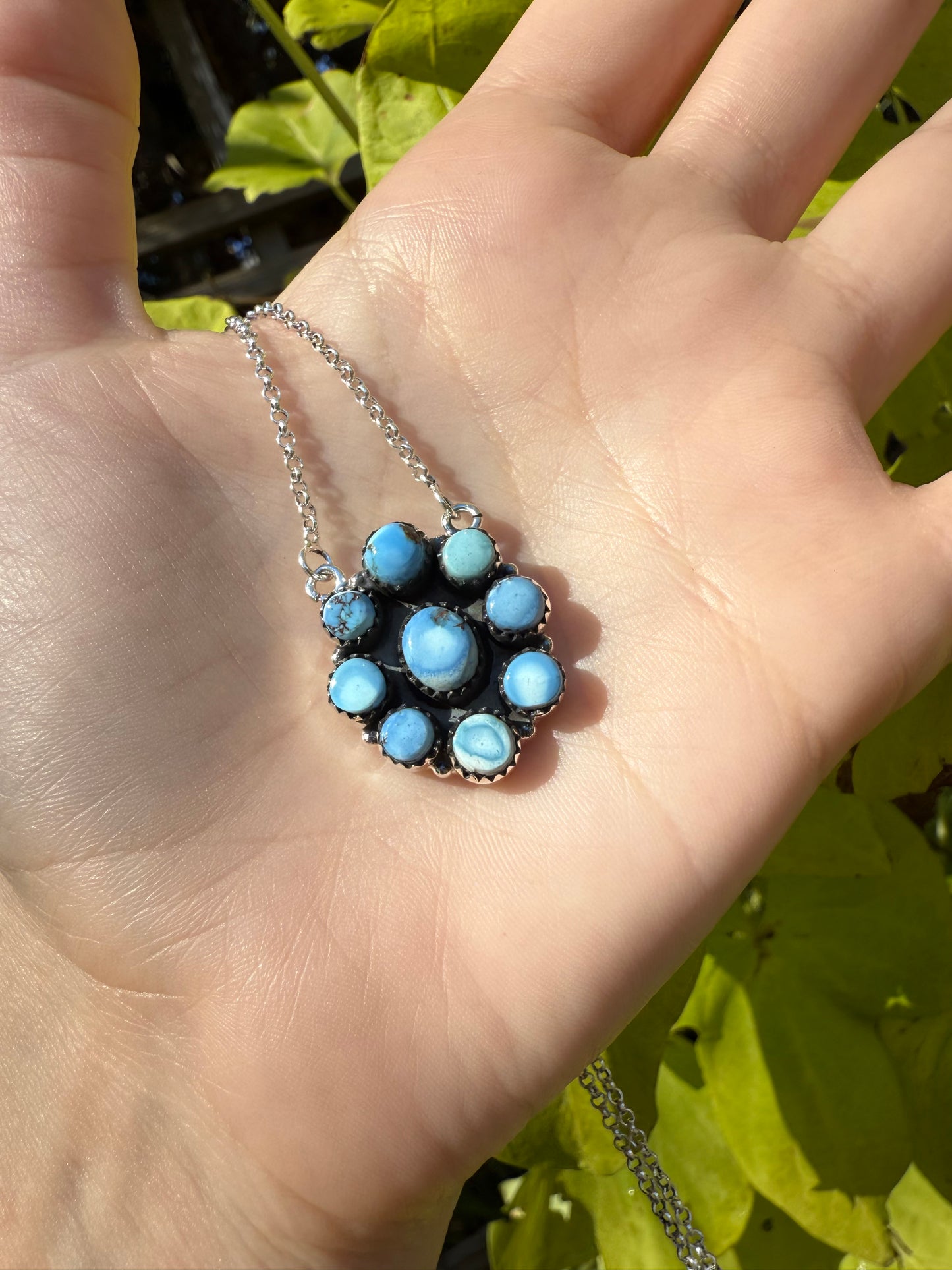 Golden Hills Full Flower Sterling Silver Necklace