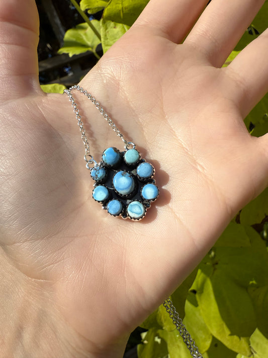 Golden Hills Full Flower Sterling Silver Necklace