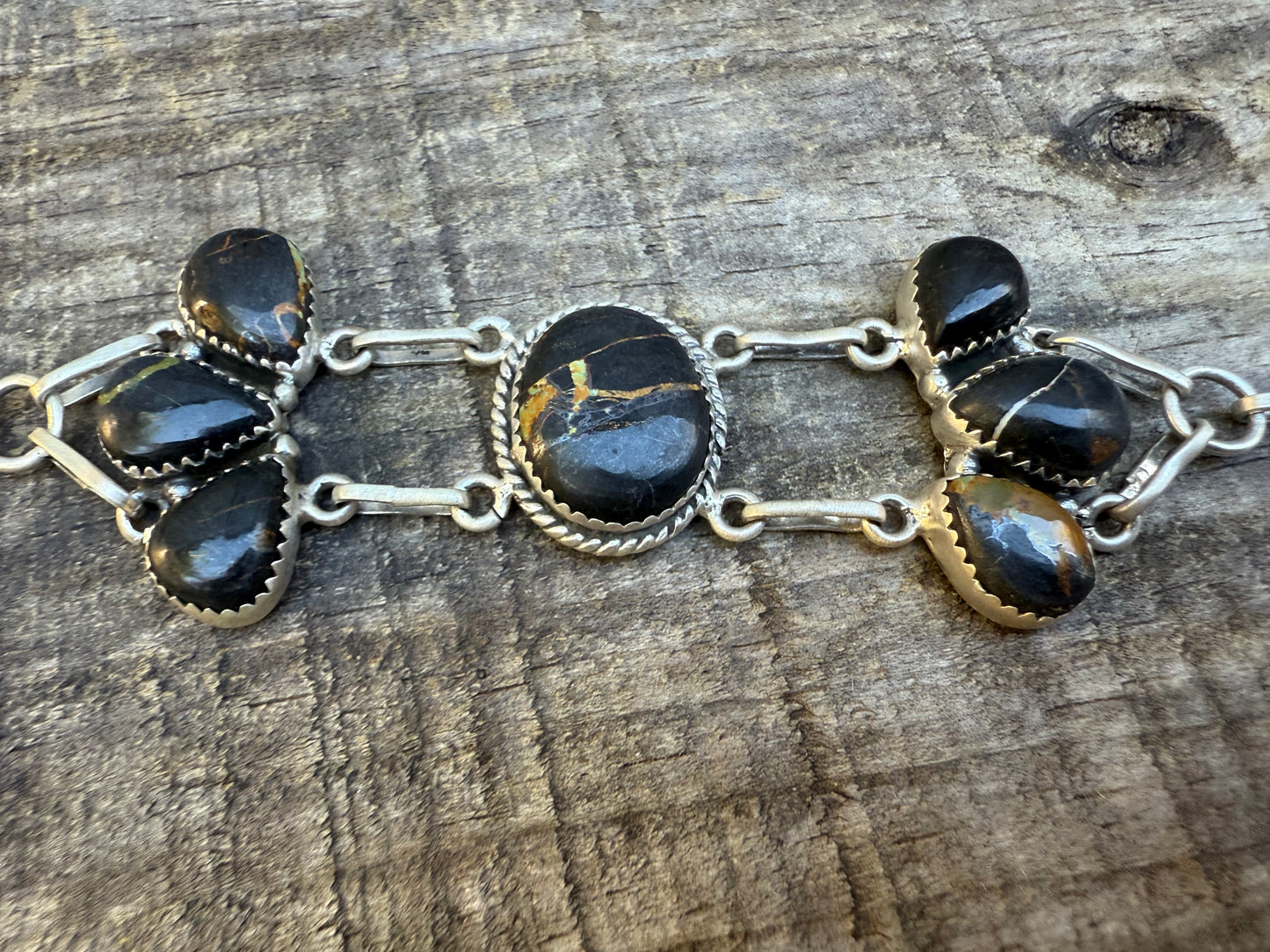 BlackJack Turquoise Chocker Sterling Silver Necklace