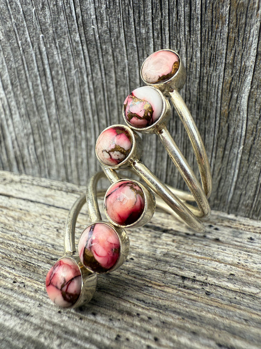 Rose Dahlia Spiral Sterling Silver 925 Women's Ring