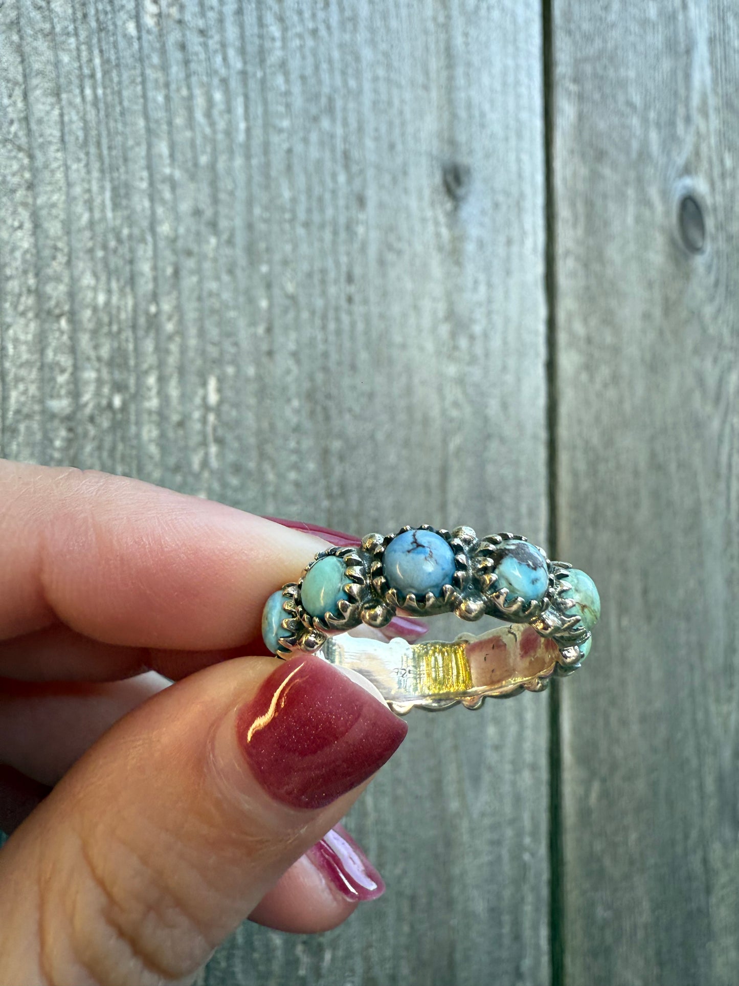 Golden Hills Turquoise Infinity Sterling Silver Ring