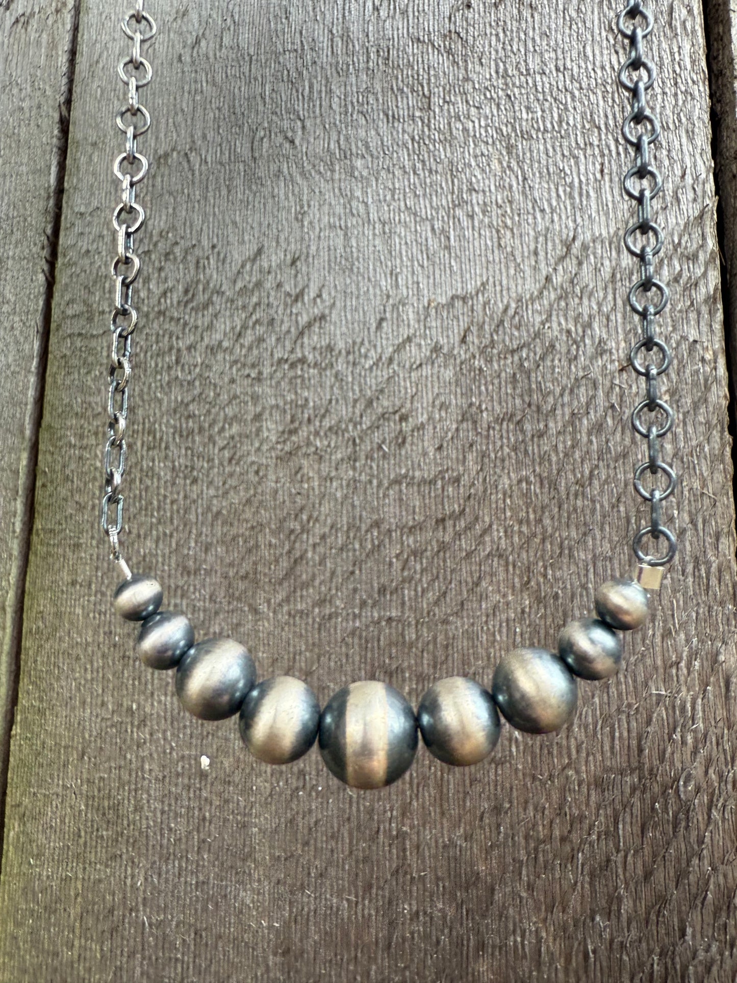 Desert Pearl And Paperclip Chain 925 Sterling Silver