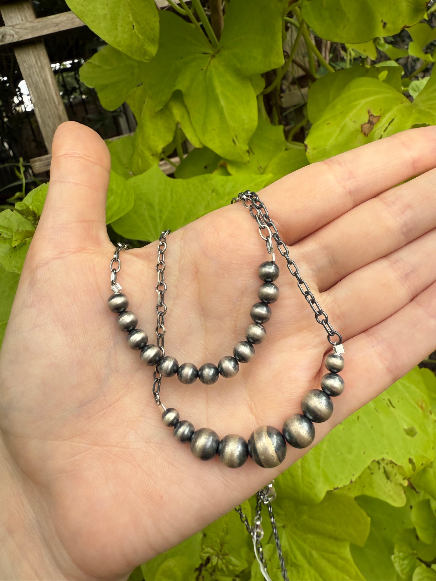 Desert Pearl And Paperclip Chain 925 Sterling Silver