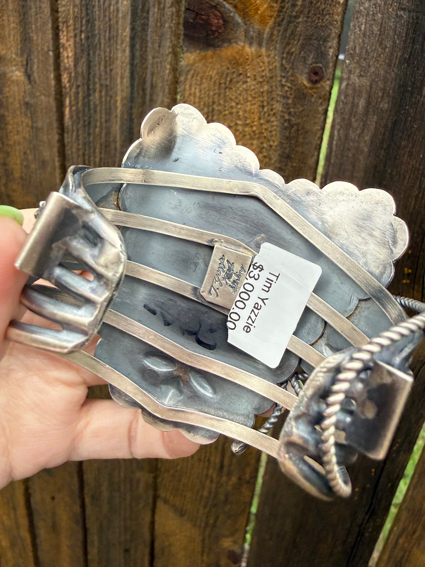 Navajo Saddle Sterling Silver Cuff By Tim Yazzie