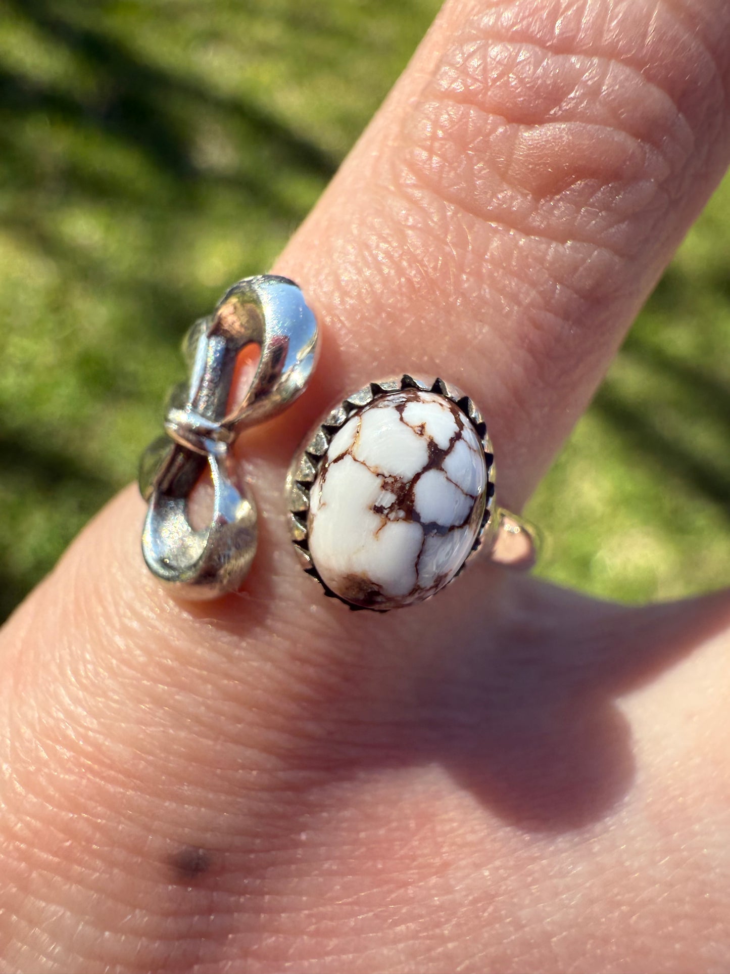 Bow Floater With Gemstone Sterling Silver Rings