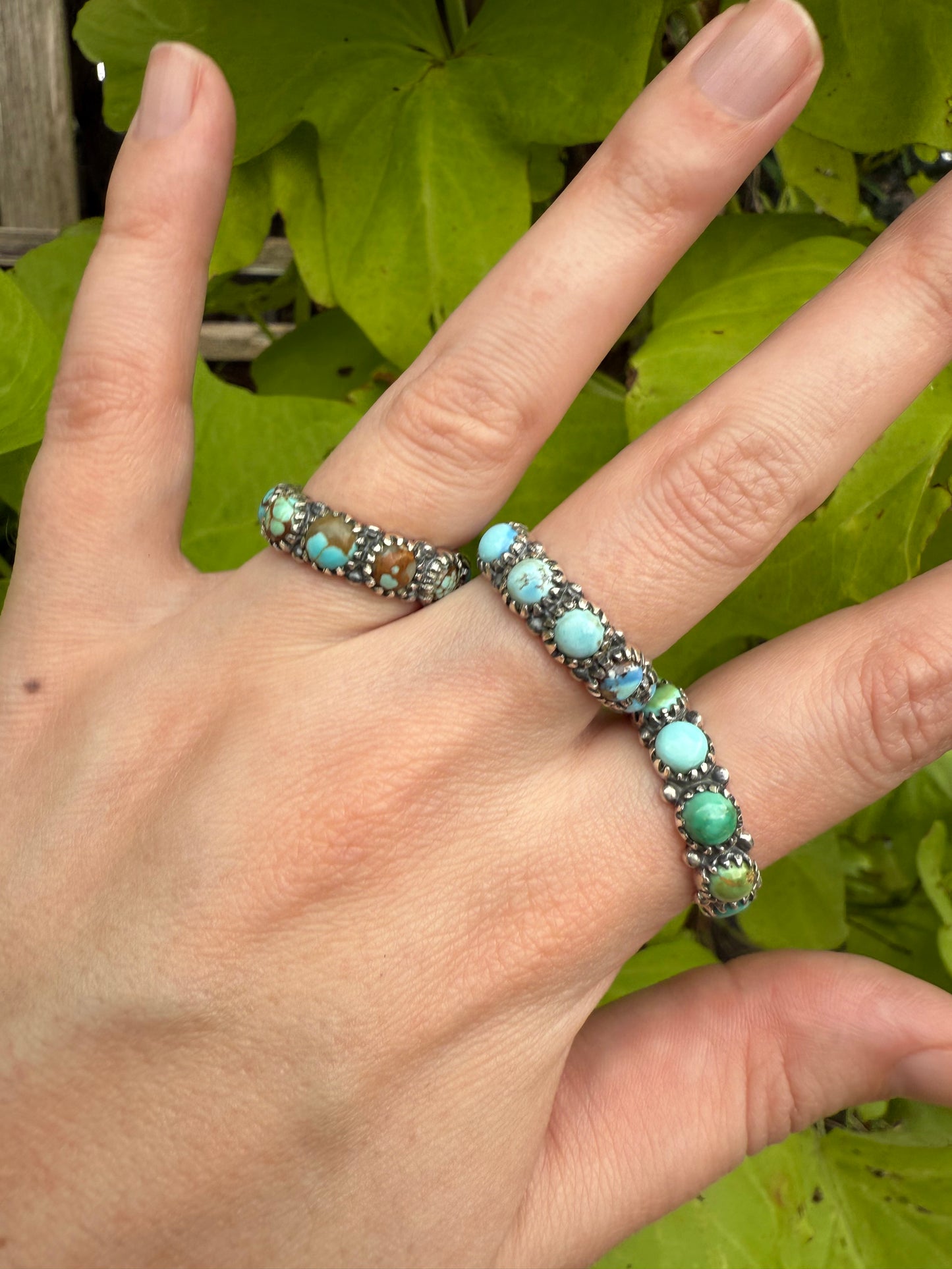 Premium Turquoise Infinity Band Sterling Silver 925