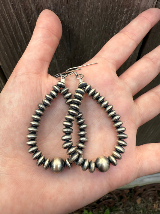 Desert Pearl Saucer Sterling Silver Earrings