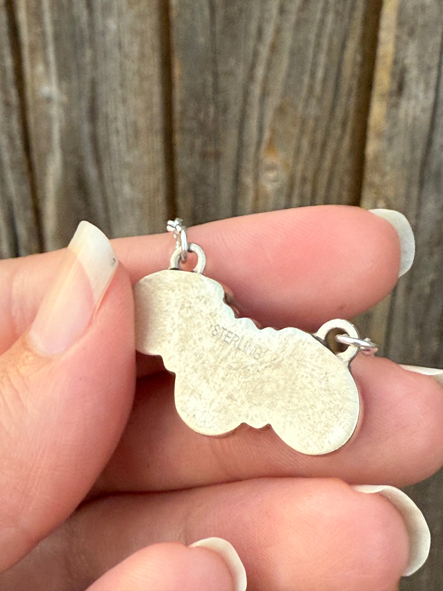 Purple Mojave Gemstone Teardrop Pendant Sterling Silver 925 Sterling Silver Necklace