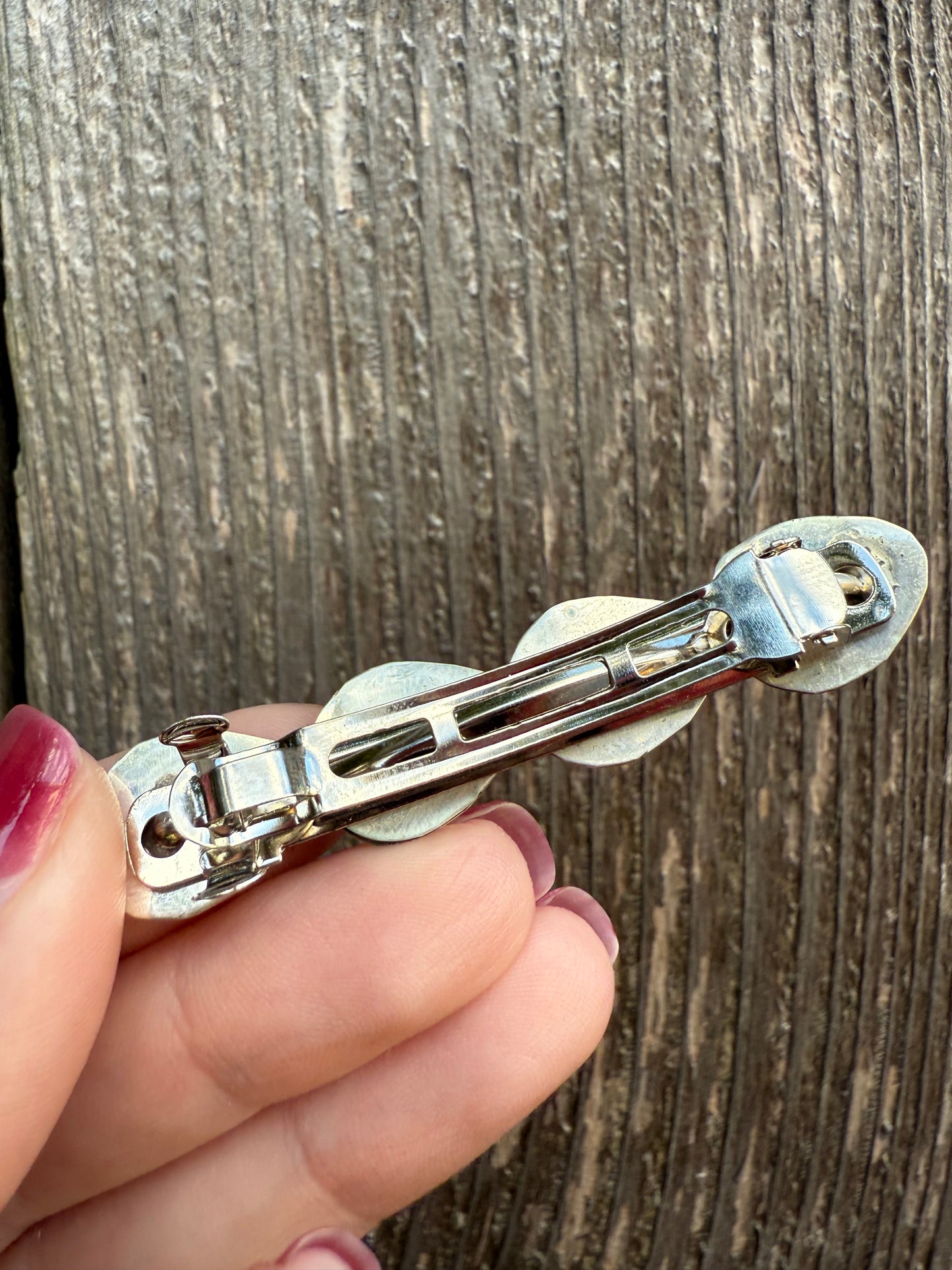 Navajo Turquoise Accent  Bear Paw Hair Clip