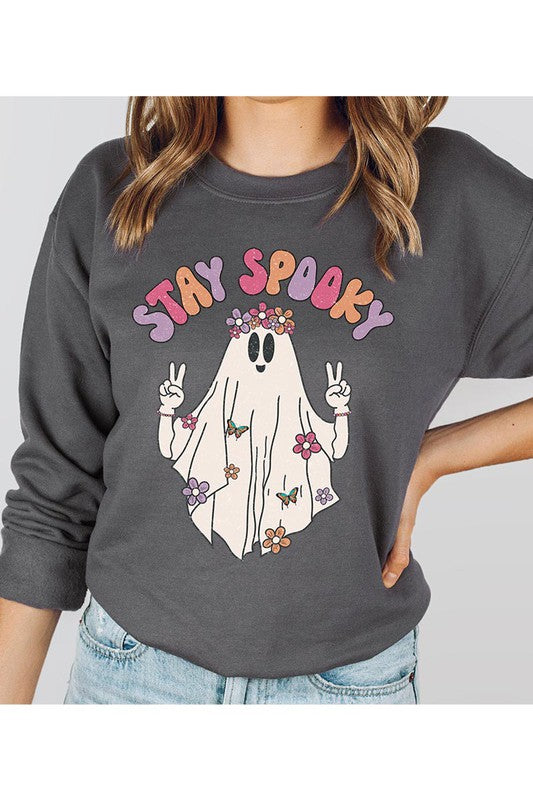 STAY SPOOKY, UNISEX FLEECE SWEATSHIRT